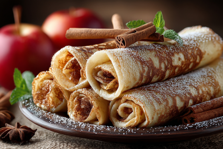 Не жарить &mdash; вылить тесто на противень и запечь: яблочные блинчики из духовки