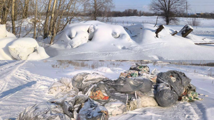 Две несанкционированные свалки в водоохранной зоне реки Челна обнаружили экологи