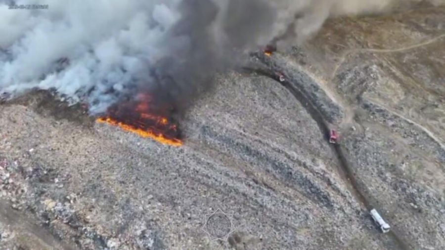 Возгорание на мусорном полигоне ликвидируют в Алматинской области   